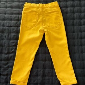 Yellow jeans. Stretchy!